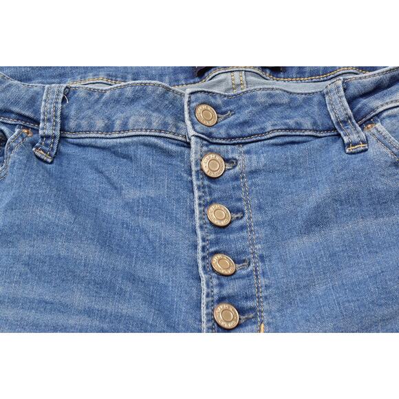 GAP High Rise Universal Legging Jeans Plus Size 20 W/ Distressing & Raw Hem - Picture 4 of 8